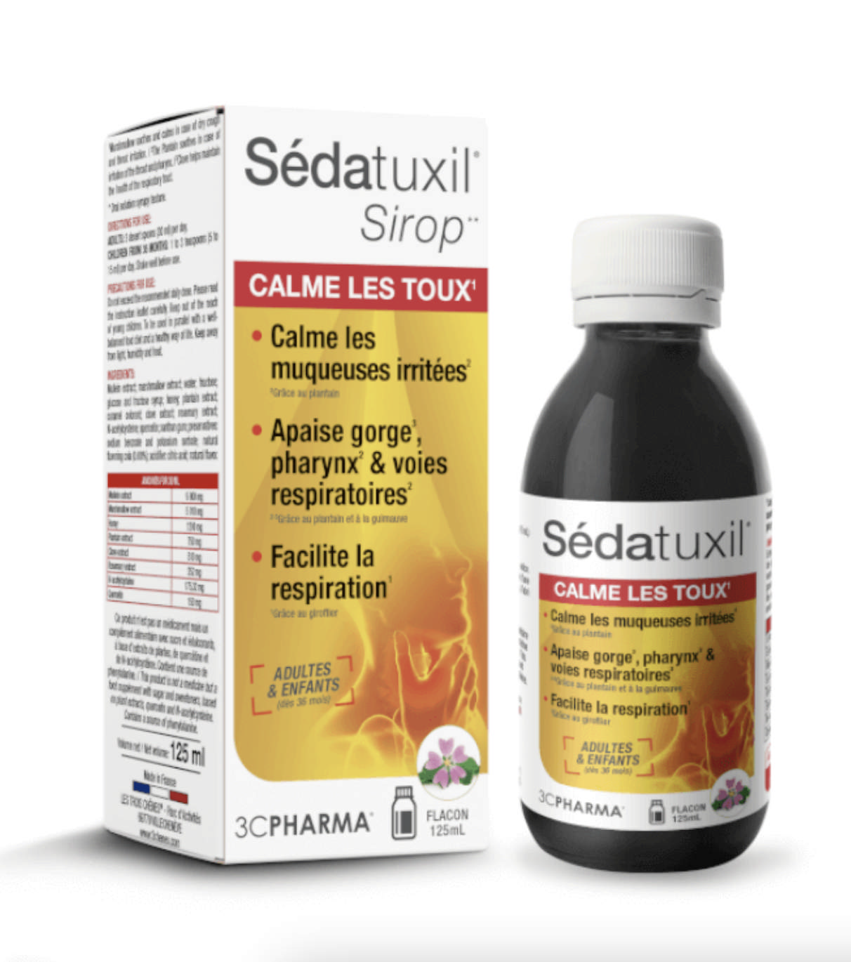 SEDATUXIL SYRUP 125ML 3C PHARMA FRANCE