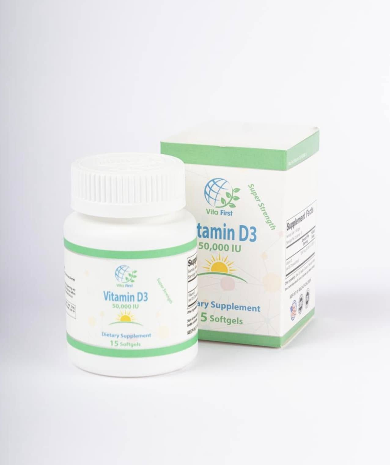 VITA FIRST VITAMIN D3 50000IU 15 SOFTGEL