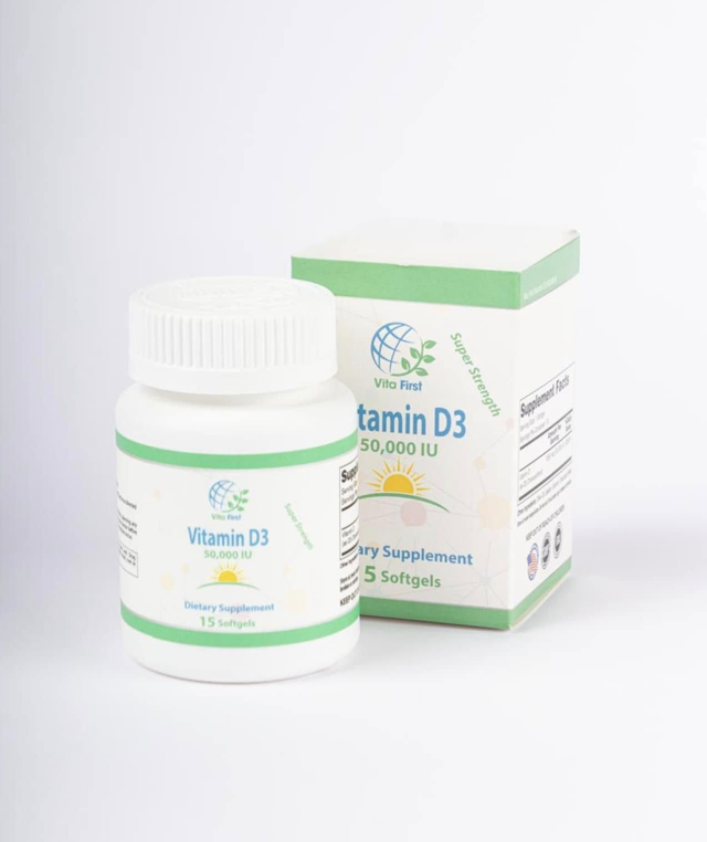 VITA FIRST VITAMIN D3 50000IU 15 SOFTGEL