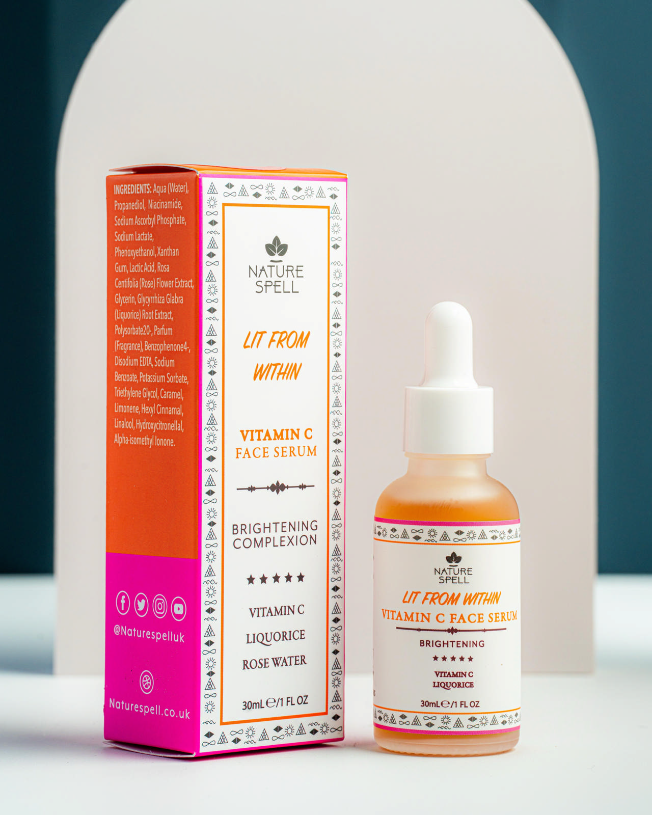 NATURE SPELL VITAMIN C ROSE WATER  FACE SERUM 30ML 