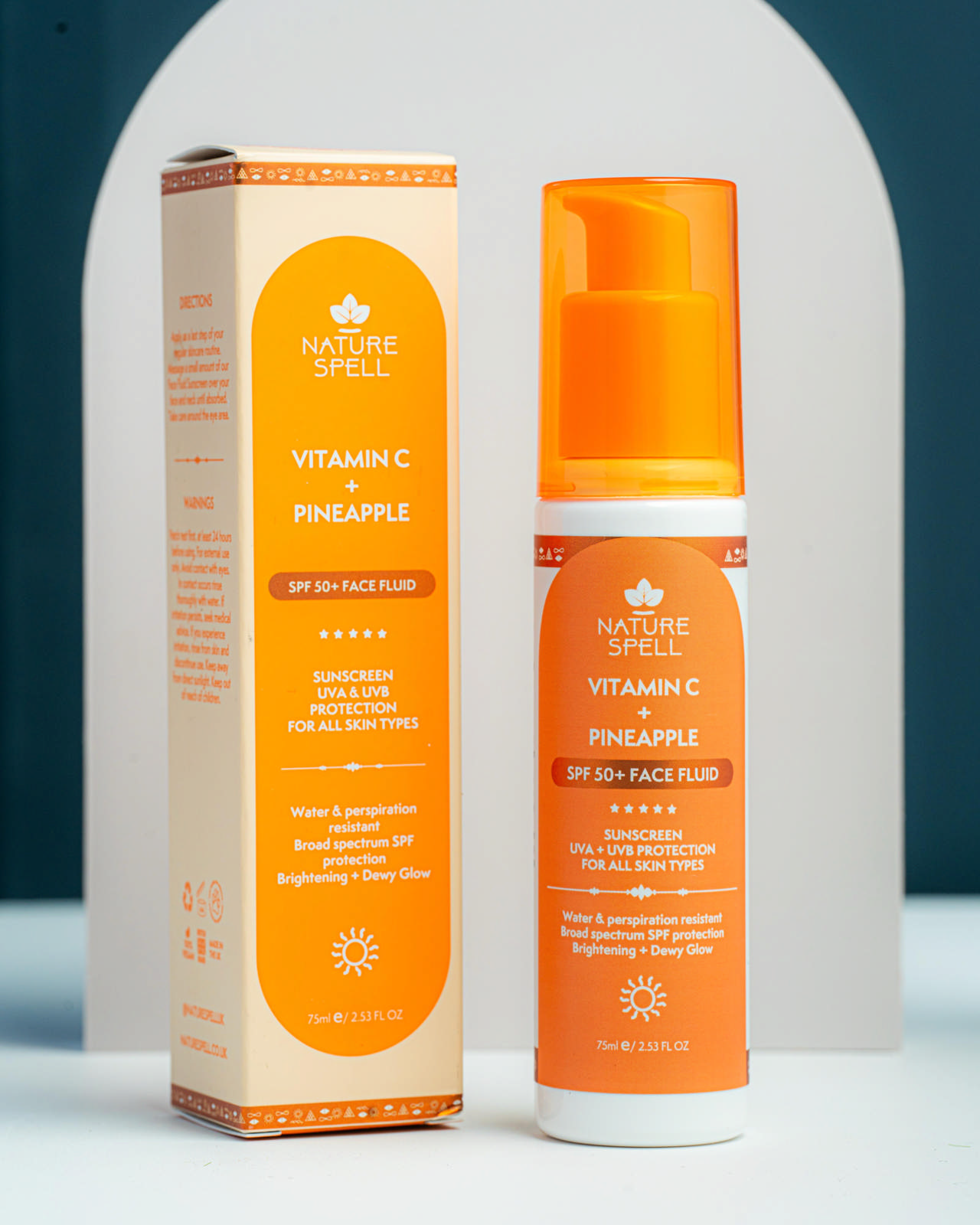 NATURE SPELL VITAMIN C& PINEAPPLE SPF50+ FACE FLUID 75ML